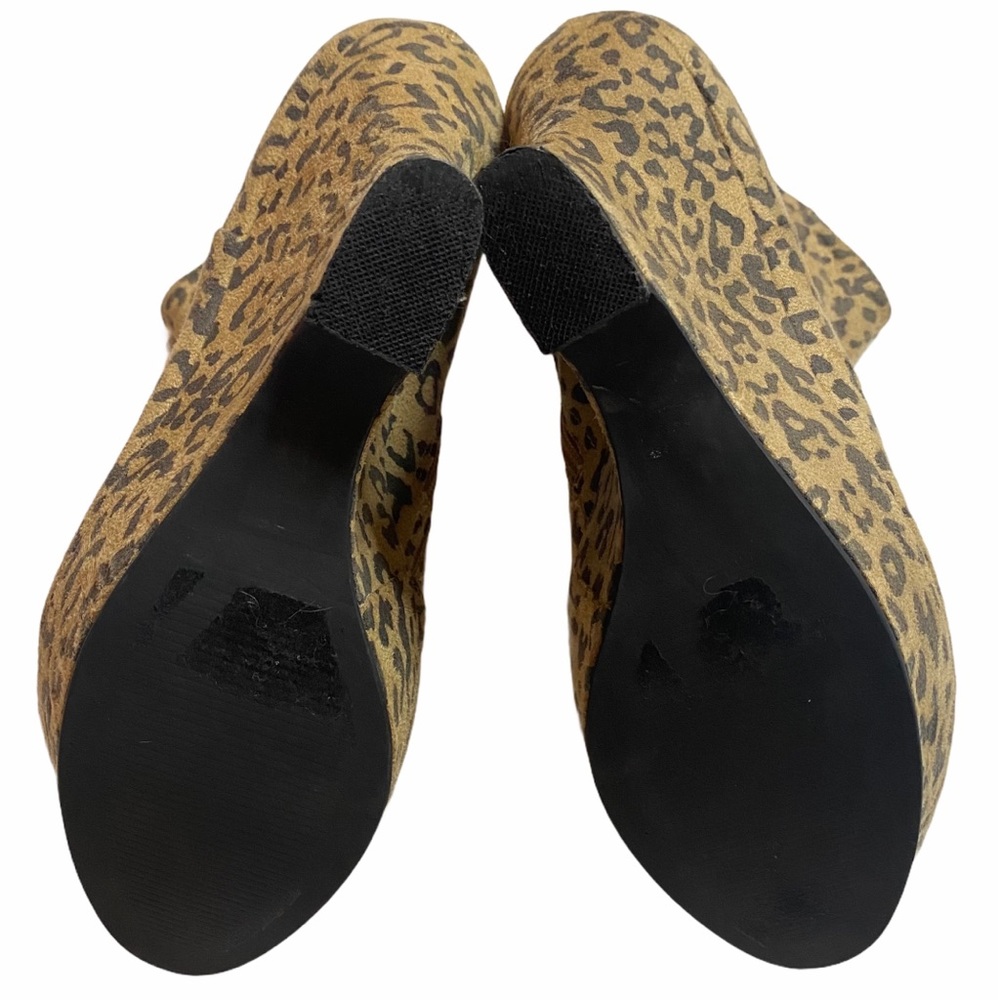 F21 Forever 21 Leopard Print Platform Wedge Boots - image 7